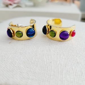 VINTAGE Multicolor hoop earrings